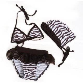    Swimsuit, Zebra Print Bikini, TWO Piece Swimwear, Size 6 by TopTie