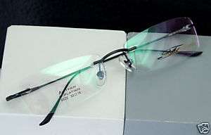 Brand new Rimless Titanium eyeglass OPTICAL frame Black  