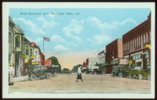 AUTOS STORES @ BLACKWELL OK OKLAHOMA VINTAGE POSTCARD  