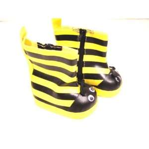  American Girl Doll Clothes Bumble Bee Rain Boots: Toys 