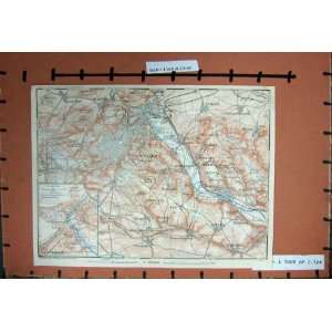  MAP 1910 GERMANY STREET PLAN STUTTGART ESSLINGEN