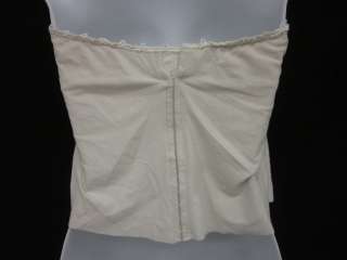 ONLY HEARTS White Suede Hooks Strapless Corset Top 36C  