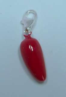 You are buying 1x . 925 A Grade Clip On Red Chilli Pepper Charm fit 