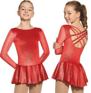 New Mondor Figure Skating Dress 2738   Red  