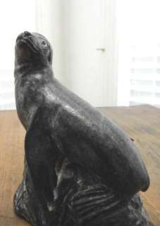 WOLF ORIGINAL ~SEAL~ SCULPTURE made in canada  