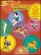 Disney Songs   Five Finger Piano Easy Sheet Music Book  