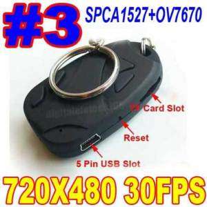808 Version#3 Spy camera Car key camcord E2 keyring DV1  