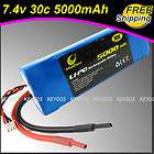 4v 5000mAh 30C 2 cell 2S Lipo RC Battery AKKU 7,4 WnF