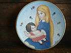 BEAUTIFUL 1975 Veneto Flair Mothers Day Plate Hand Etched Painted 