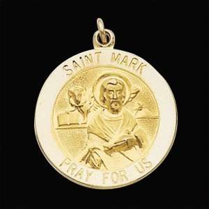  14k St. Mark Medal 18mm/14kt yellow gold Jewelry