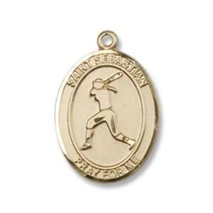  14kt Gold St. Sebastian / Softball Medal Jewelry