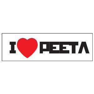  Hunger Games I Heart Peeta Sticker Decal. Black and Red 