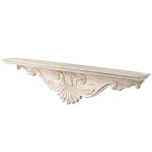  Whitewashed Wood Carved Wall Shelf by by Midwest CBK: Home 