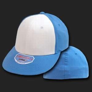  WHITE SKY BLUE BASEBALL FLEX CAP HAT CAPS: Everything Else