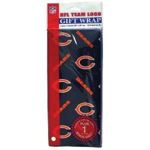   Chicago Bears NFL Flat Gift Wrap (20x30 Sheets) Sports & Outdoors