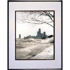  Rough Waters on City Lakefront Wall Art