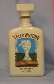   Yellowstone Park Commemorative Centennial Whiskey Bottle 1972  