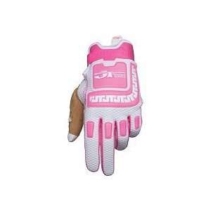   RACING LIFE LINE PERFORMANCE GLOVES (LARGE) (PINK/WHITE): Automotive