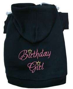 Dog Pet Puppy Birthday Girl Jacket Clothes Coat Hooded  