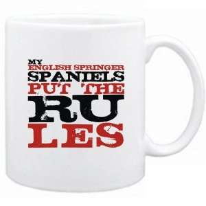  New  My English Springer Spaniels Put The Rules  Mug Dog 