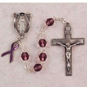  Purple Lavender Awareness Rosary, Boxed The color purple 
