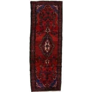  36 x 98 Red Persian Hand Knotted Wool Tafresh Runner Rug 