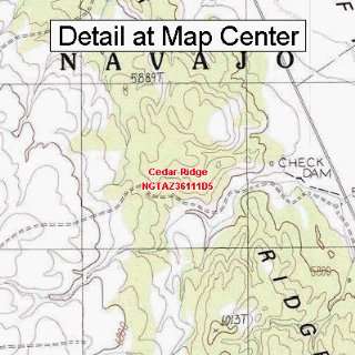   Topographic Quadrangle Map   Cedar Ridge, Arizona (Folded/Waterproof