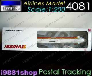 AirBus A340 600 Iberia Airways 1200 Hogan Wings 4081  