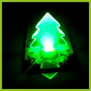 New Mini LED Christmas Tree Folding Card GREEN Light Lamp Xmas Gift 