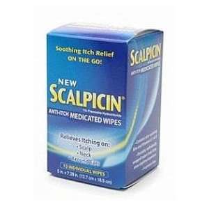  Scalpicin Anti Itch Medicated Wipes    12 count Health 
