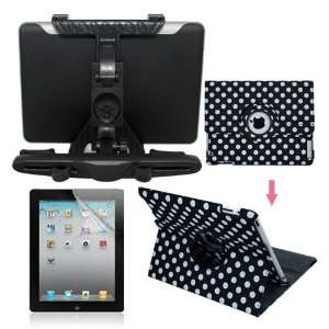   Black with White) + Universal Head Rest Holder for Apple Ipad2