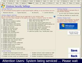 admin config windows security admin config wait screen settings admin