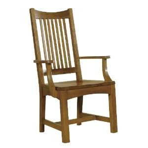  Hekman Arts & Crafts Arm Chair Wood Seat Set of 2