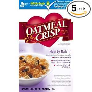 Oatmeal Crisp, Hearty Raisin, 16.1 Ounce Boxes (Pack of 5)  