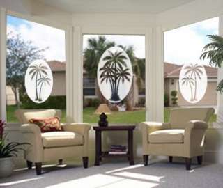   listing is for the 8x12 Left Leaning Palm Trees window decal only