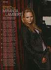 Miranda Lambert Entertainment Weekly feature, clippings