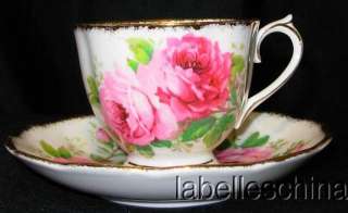 Royal Albert American Beauty Teacup and Saucer Black handle tea cup 