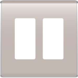  On Q WP5002 TP Studio Double Gang Wall Plate, Taupe: Home 