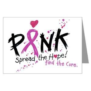   Card Cancer Pink Ribbon Spread The Hope Find The Cure 