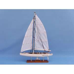  23 Model Sailboat   Already Built Not a Kit   Wooden Sail Boat 