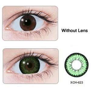  Colored Cosmetic Lens in Super Nudy Green Health 