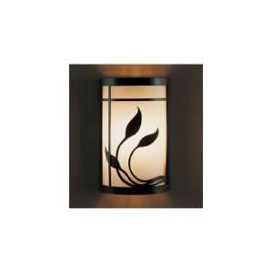   CTO Bryons Leaves 1 Light Wall Sconce in Natural Iron with Opal glass