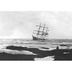 Sinking Ship, County Clare, Ireland   12x18 Framed Print in Black 