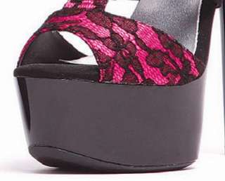 Great Hot Stuff Fuchsia 6 Inch Heel Ellie Shoes Sandals