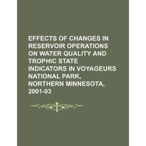  of changes in reservoir operations on water quality and trophic 