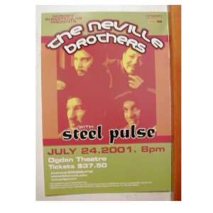  2 Neville Brothers Steel Pulse Handbill poster Everything 