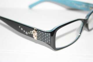 Nerd Clear Glasses black Light Blue Monogram Retro Frames Silver 
