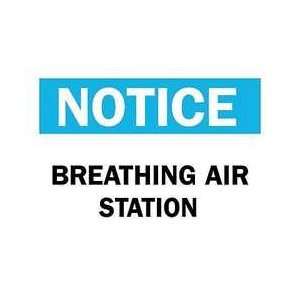  Sign,7x10,breathing Air Station,aluminum   BRADY 