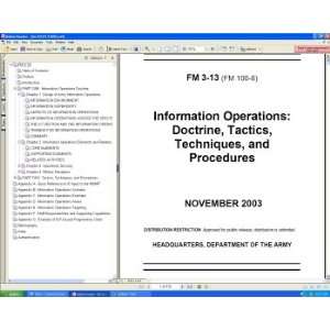  U.S. Army FM 3 13 Information Operations Doctrine, Tactics 