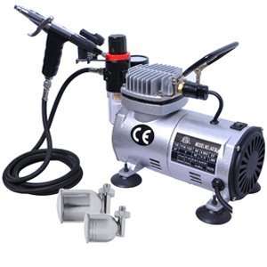  Air Compressor Dual Action Pro Airbrush Kit with Holder 